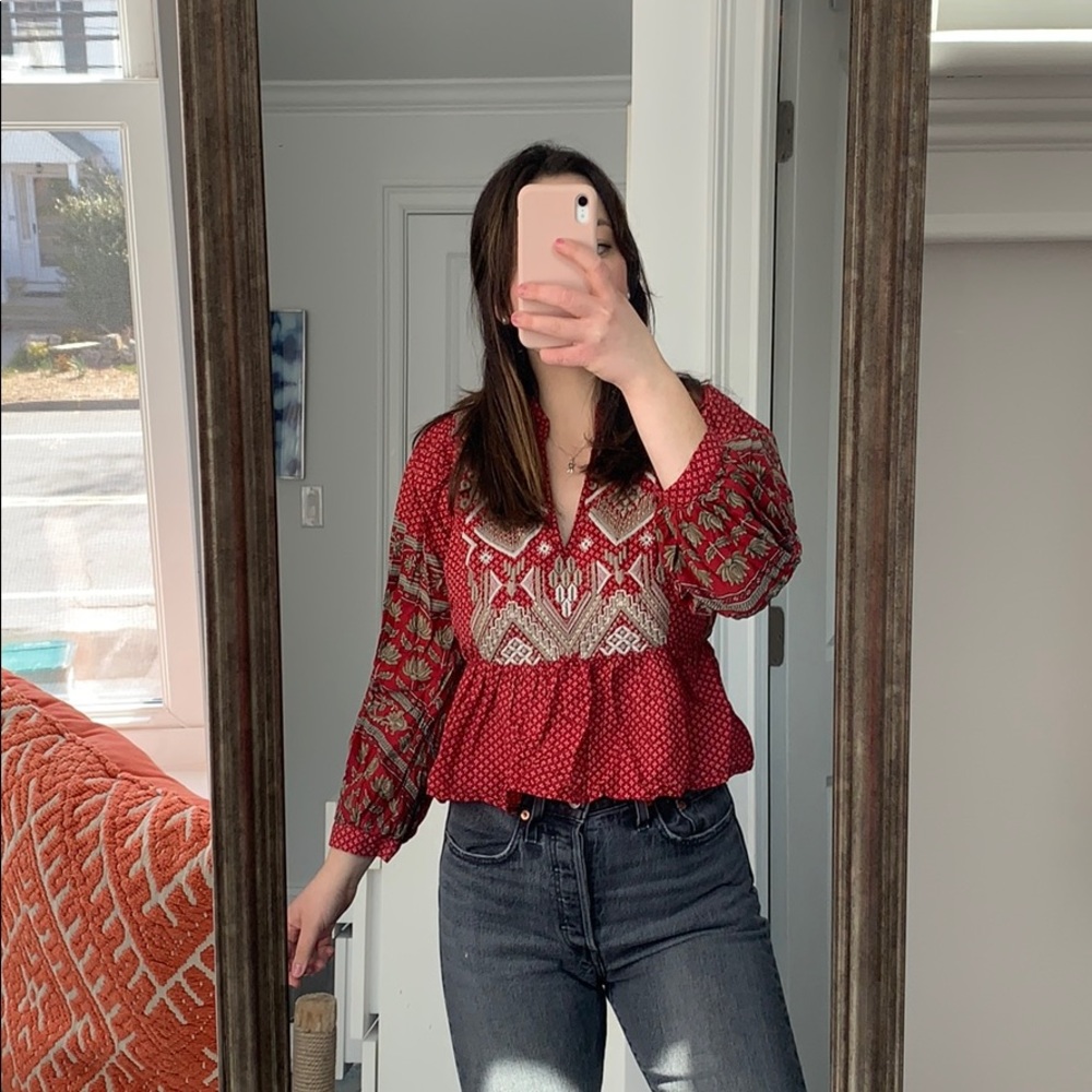 Peplum anthropology shirt